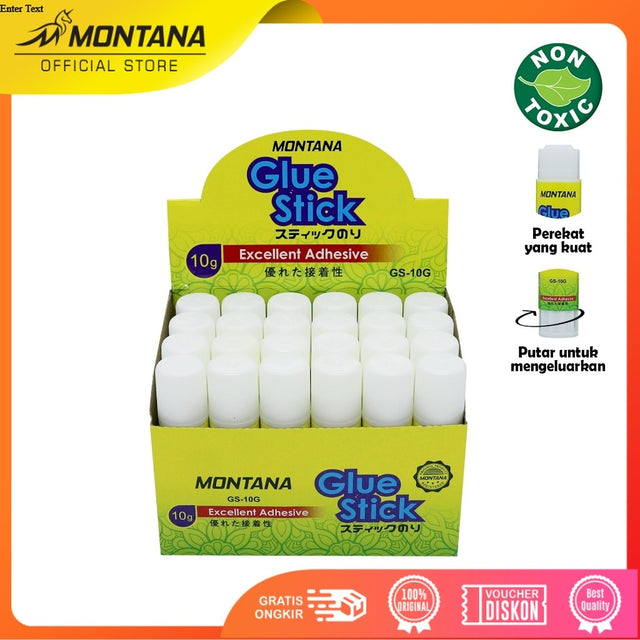 MONTANA Glue Stick Lem Batang 25g 24 Pcs Excellent Adhesive Perekat Serbaguna GS-25/Box
