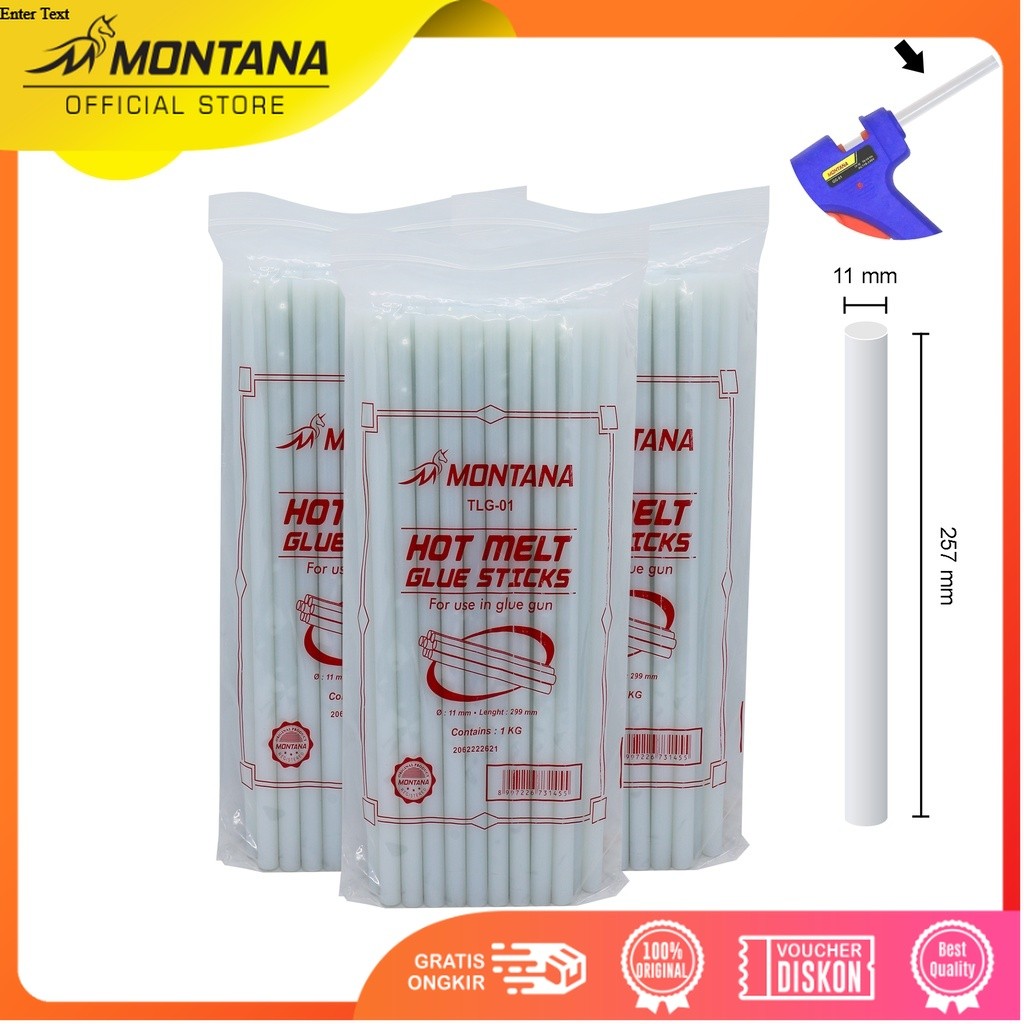 MONTANA Glue Stick Refill Isi Lem Bakar Tembak 20 Watt Perekat Serbaguna TLG-01/Box