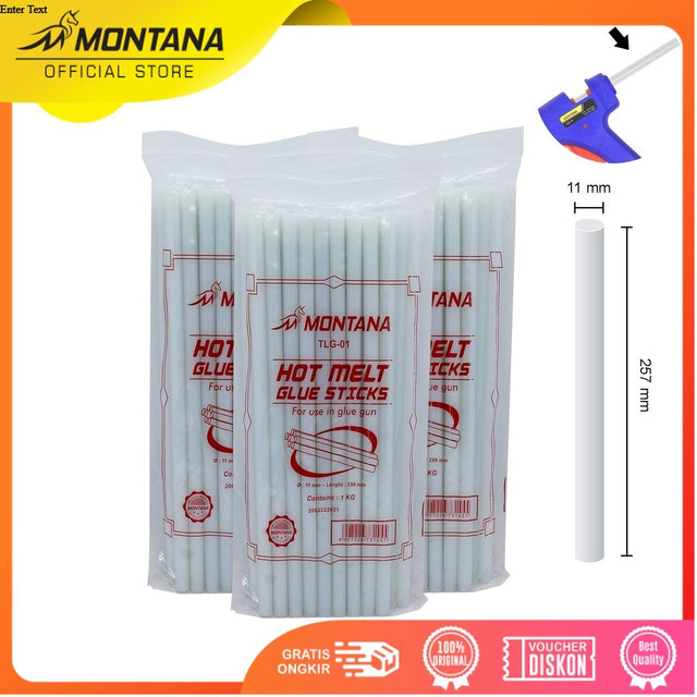 MONTANA Glue Stick Refill Isi Lem Bakar Tembak 20 Watt Perekat Serbaguna TLG-01/Box