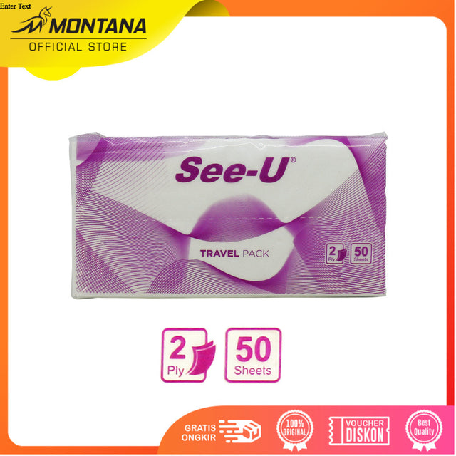 MONTANA Facial Tissue 50 Sheet Tisu Wajah 2ply Halus dan Lembut Travel Pack
