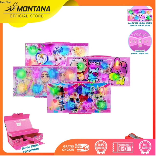 MONTANA Kotak Pensil Pencil Case Study Set Tempat Alat Tulis PC-220