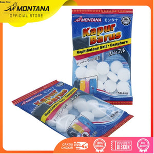 MONTANA Kapur Barus Kamper Sachet Ball Camphore Putih / Warna Warni TKB-25G