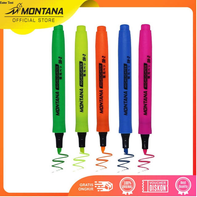 MONTANA Highlighter Stabilo 1 Pcs Color Marker Penanda Berwarna SH-2 Retail