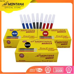 MONTANA Spidol Permanen Kecil 1.0mm 1 Box Permanent Marker Bullet Nib MP888MB