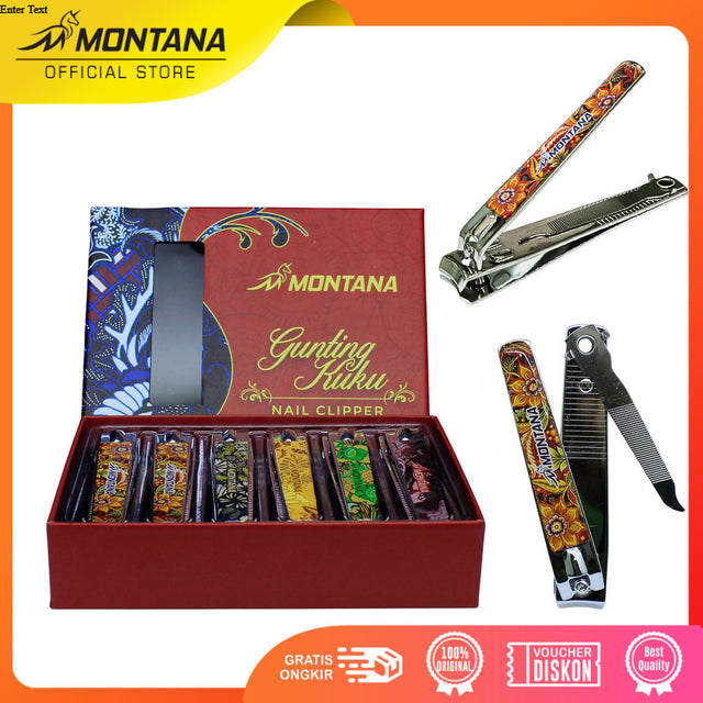 MONTANA Gunting Kuku Besar Stainless Steel Nail Clipper Perawatan Tangan TNC-77 BT Batik Series