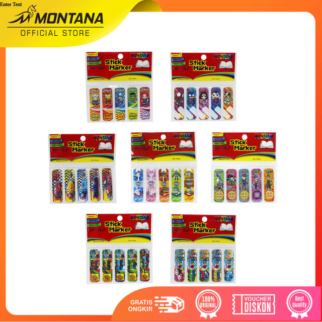 MONTANA Sticky Note Kertas Memo Tempel Hologram Stick Marker Motif Random 211H