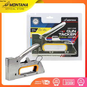 MONTANA Gun Tacker Stapler Tembak 17.5x8x2.2 Cm Hekter Staples MGT-23R