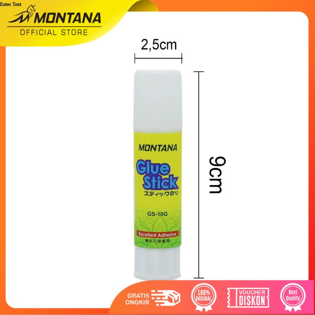 MONTANA Glue Stick Lem Batang 10g Strong Adhesive Perekat Serbaguna GS-10/Retail