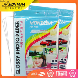 MONTANA Glossy Photo Paper A4 20 Sheets 230 GSM Kertas Foto TGP-A430