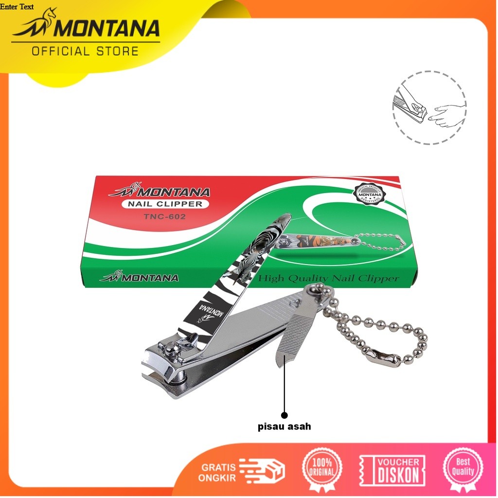MONTANA Gunting Kuku Kecil Stainless Steel Box 12 Pcs Nail Clipper Perawatan Tangan TNC-602/Box