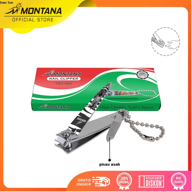 MONTANA Gunting Kuku Kecil Stainless Steel Box 12 Pcs Nail Clipper Perawatan Tangan TNC-602/Box