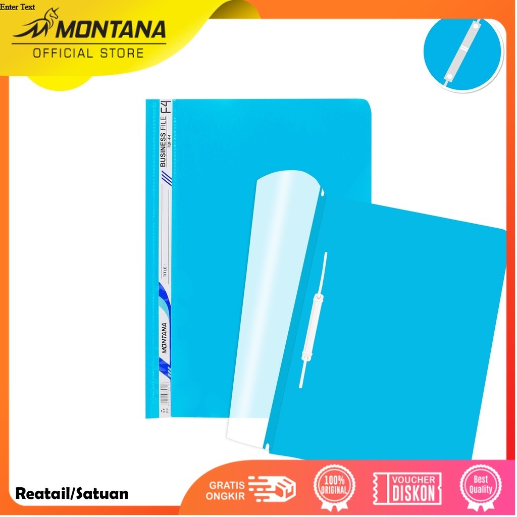 MONTANA File Bisnis Map Plastik F4 Business File Dokumen Folder TBF-F4/Retail