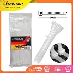 MONTANA Cable Ties Nylon Kabel Tis Pengikat 100Pcs TCT-11WH