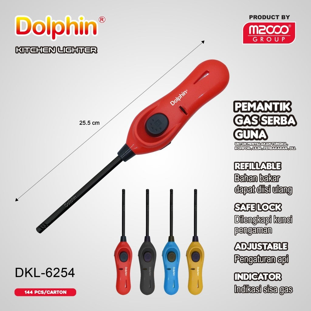 MONTANA Dolphin Korek Api Pemantik Kompor Ukuran Besar Lighter Gas Dolphin Series