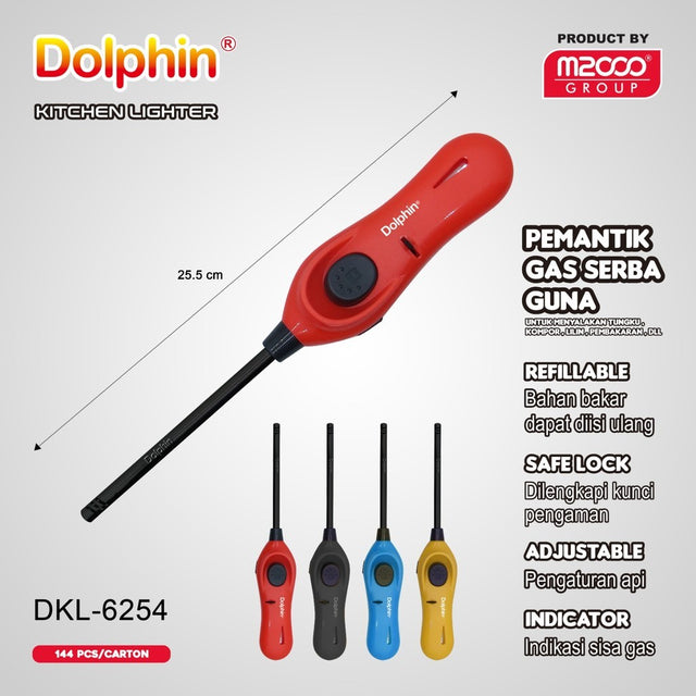 MONTANA Dolphin Korek Api Pemantik Kompor Ukuran Besar Lighter Gas Dolphin Series