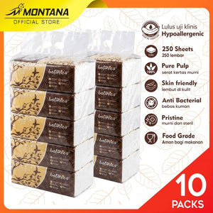 MONTANA X BOTANICA Facial Tissue 250 Sheets 2Ply Tisu Wajah Halus&Lembut 100% Virgin Pulp BundlePack