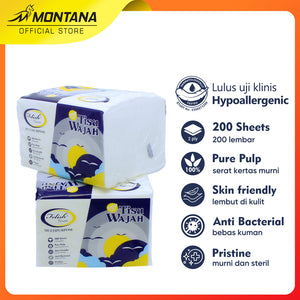 MONTANA Felish Facial Tissue 200 Sheet 2 Ply Tisu Serbaguna Food Grade copy