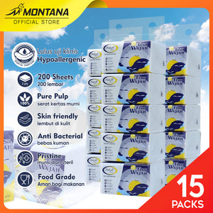MONTANA Felish Facial Tissue 200 Sheet 2 Ply Tisu Serbaguna Food Grade copy