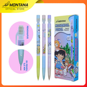MONTANA Mechanical Pencil Pensil Mekanik Fancy Montana  MPM-1 F 0.5 mm Box 12Pcs