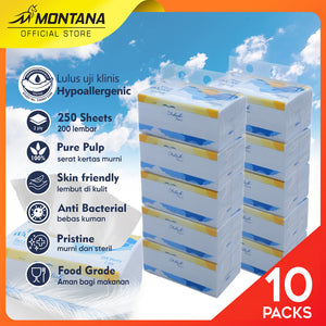 MONTANA FELISH Classic Facial Tissue 250 Sheet 2 Ply Tisu Wajah Halus dan Lembut 100% Virgin Pulp copy