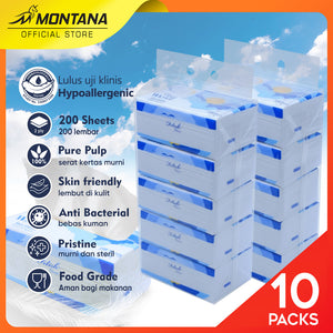 MONTANA Felish Facial Tissue 200 Sheet 2 Ply Tisu Wajah Halus dan Lembut Hypoallergenic copy