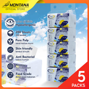 MONTANA Felish Facial Tissue 200 Sheet 2 Ply Tisu Serbaguna Food Grade copy