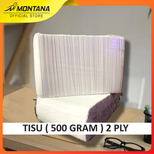 MONTANA Tissue Facial 2Ply Tissue Wajah REPACK kemasan 500gr