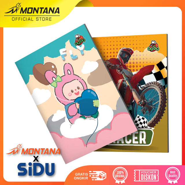 MONTANA X SiDU Buku Tulis DODO 38 Lembar A5 Ruled Buku Tulis Anak By Sinar Dunia Pack Isi 10Pcs