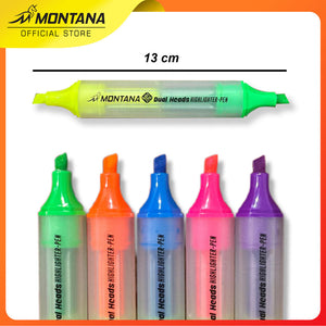 MONTANA Dual Heads Highlighter-pen Double Color Penanda Berwarna MH-22S Box Isi 12Pcs