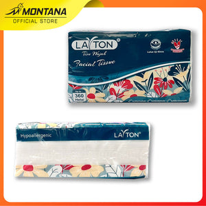 MONTANA Tissue Layton Facial soft Up To 360 Helai Tissue Wajah Layton 100% Virgin Pulp BundlePack
