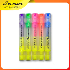 MONTANA Dual Heads Highlighter-pen Double Color Penanda Berwarna MH-22S Retail 1Pcs
