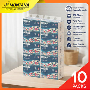 MONTANA Tissue Layton Facial soft Up To 360 Helai Tissue Wajah Layton 100% Virgin Pulp BundlePack