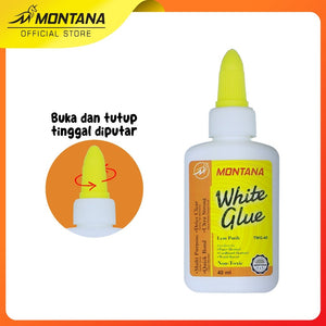MONTANA White Glue 40ml TWG-40 Lem Cair Putih Non Toxic Retail 1Pcs
