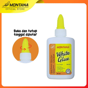 MONTANA White Glue 60ml TWG-60 Lem Cair Putih Non Toxic BOX 12Pcs