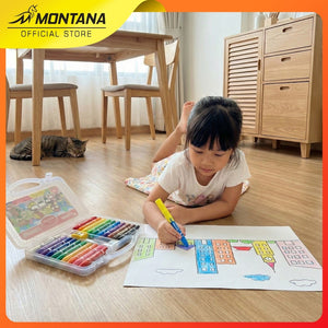 MONTANA Oil Pastel Krayon Minyak 26 Warna Water Resistant Alat Mewarnai 26 Warna TOP-26B