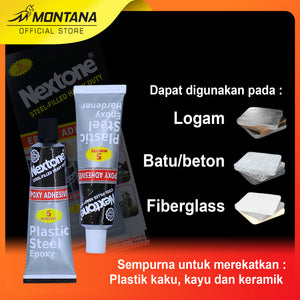 MONTANA NEXTONE Lem Besi 58gr Plastic Steel Epoxy Adhesives Perekat Serbaguna Waterproof Tahan Lama