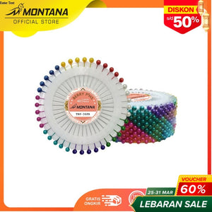 MONTANA Jarum Pentul Anti Karat 40 Pcs Straight Pin Serbaguna TBP-36PR/Retail