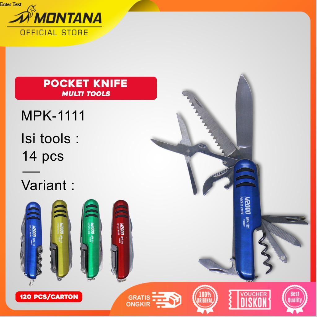 Montana Pisau Pocket Knife 14 in 1 Tools / M2000 MPK-1111