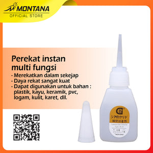 MONTANA Bosco Lem Korea 1 Box 50 Pcs Power Glue Perekat Kaca dan Besi Serbaguna M-20