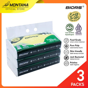 MONTANA X BIORS Facial Tissue 70 Sheets 2Ply Tissue Wajah 100% Virgin Pulp BundlePack