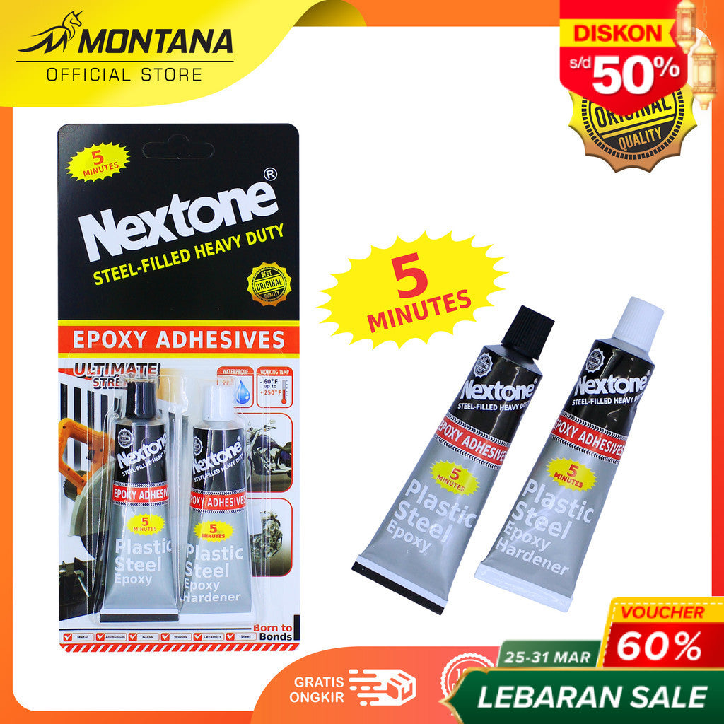 MONTANA NEXTONE Lem Besi 58gr Plastic Steel Epoxy Adhesives Perekat Serbaguna Waterproof Tahan Lama