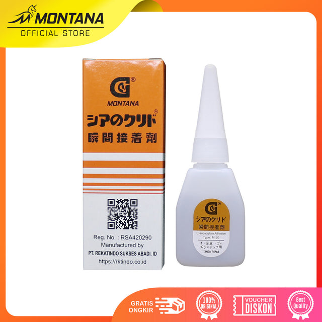 MONTANA Bosco Lem Korea 1 Box 50 Pcs Power Glue Perekat Kaca dan Besi Serbaguna M-20