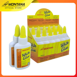 MONTANA White Glue 40ml TWG-40 Lem Cair Putih Non Toxic BOX 12Pcs
