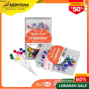 MONTANA Berry Pins Jarum Pentul Anti Karat 1 Box 40 Pcs Straight Pin Serbaguna TBP-1.5