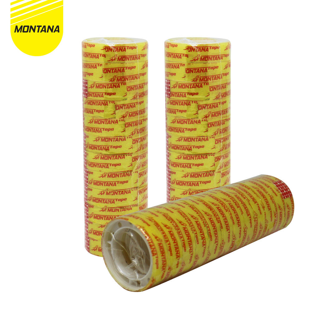 MONTANA Stationery Tape Pita Perekat Selotip 12 Pcs Adhesive Tape Serbaguna MT-12AA