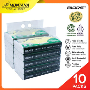 MONTANA X BIORS Facial Tissue 70 Sheets 2Ply Tissue Wajah 100% Virgin Pulp BundlePack