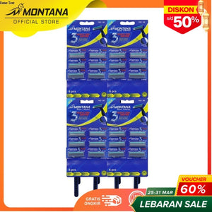 MONTANA 3 Razor Blades Stainless Alat Cukur 3 Mata Pisau 118m Perfection Shaving TRZ-3B